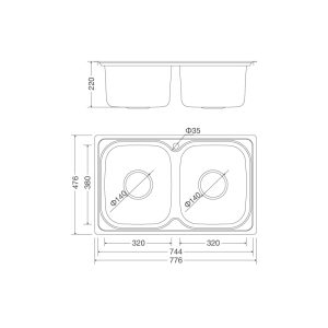 ms 1001 new - Chậu rửa chén Malloca MS 1001 NEW