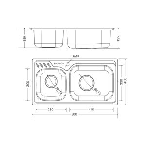 ms 1003 new - Chậu rửa chén Malloca MS 1003 NEW