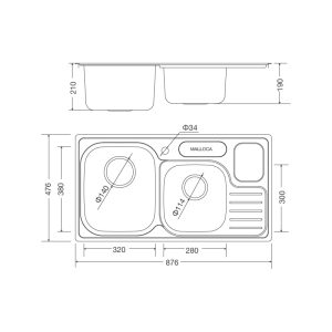 Chậu rửa Malloca MS 1024