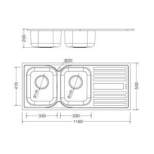 ms 1025r new 1 - Chậu rửa chén Malloca MS 1025R NEW