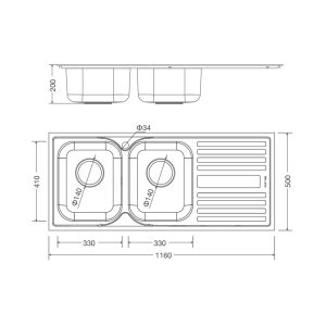 Chậu rửa Malloca MS 1025R NEW