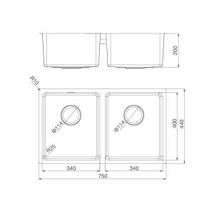 ms 6075 - Chậu rửa chén Malloca MS 6075