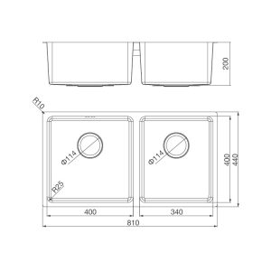 ms 6081 - Chậu rửa chén Malloca MS 6081