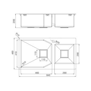 ms 610t - Chậu rửa chén Malloca MS 610T