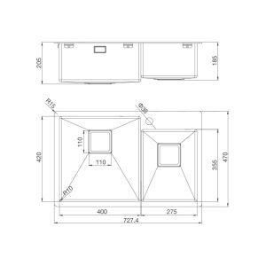 ms 620t - Chậu rửa chén Malloca MS 620T