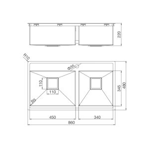 ms 6304t 1 - Chậu rửa chén Malloca MS 6304T