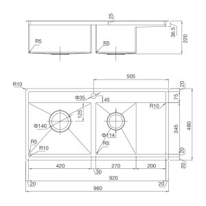 ms 6305 - Chậu rửa chén Malloca MS 6305