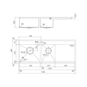 ms 6306 - Chậu rửa chén Malloca MS 6306