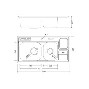 Chậu rửa Malloca MS 8809