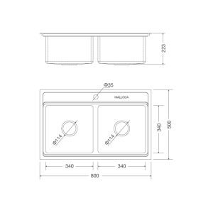 ms 8812 1 - Chậu rửa chén Malloca MS 8812