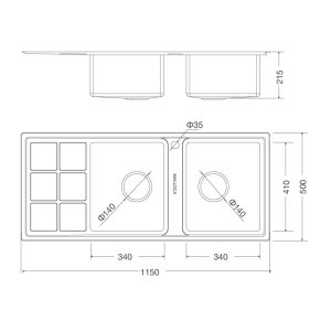 ms 8815l - Chậu rửa chén Malloca MS 8815L