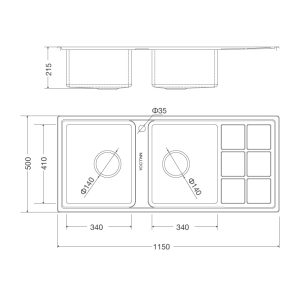ms 8815r - Chậu rửa chén Malloca MS 8815R