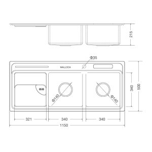ms 8816 2 - Chậu rửa chén Malloca MS 8816