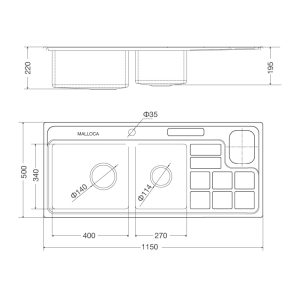 ms 8817 1 - Chậu rửa chén Malloca MS 8817