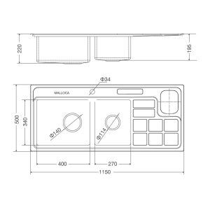 Chậu rửa Malloca MS 8817