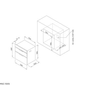 msc 1005 - Máy sấy chén dĩa âm tủ Malloca MSC-1005