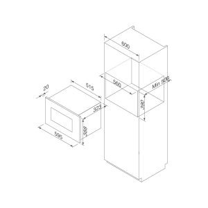 mw 820b - Lò Vi Sóng Malloca âm tủ MW-820B