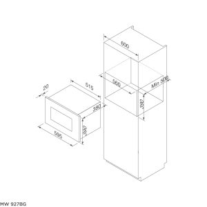 mw 927bg 2 - Lò Vi Sóng Malloca MW-927BG (trắng)