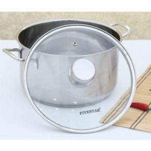 noi inox 3 day nap kinh 24cm fivestar n24 3dg 1575098150 0 - Nồi inox 3 đáy nắp kính 24cm Fivestar N24-3DG