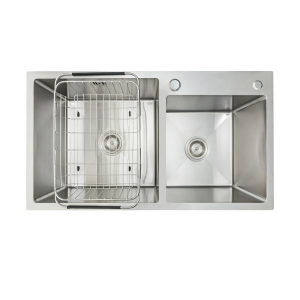 CHẬU RỬA CHÉN BÁT KONOX KN8245DOSiphon, giá úp bát inox