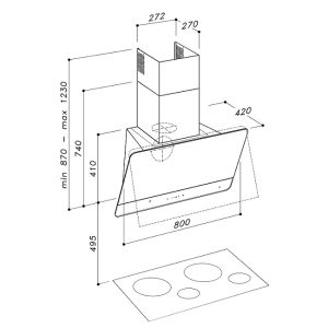 plato bg 1 1 - Máy hút mùi treo tường DUDOFF PLATO BG