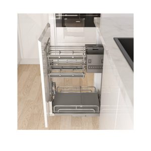 ro de chai lo omero multi 3 - Rổ kéo để chai lọ OMERO MULTI Hafele 300mm 595.00.803