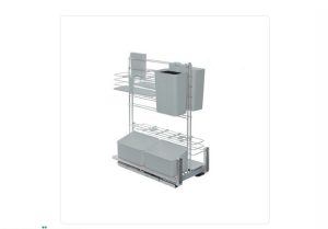 Bộ rổ kéo để gia vị cho cửa bản lề màu đen 400mm 545.13.971