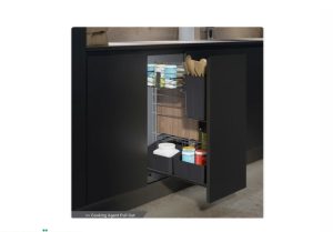 Bổ rổ kéo để gia vị Kesseböhmer màu đen Hafele 300mm 545.13.961