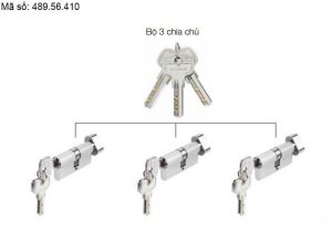 Bộ 3 ruột khóa chìa chủ một cấp Hafele 489.56.410