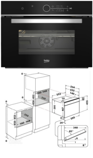 sdgefhsr - Lò nướng kết hợp vi sóng âm tủ Beko BBCW13400X