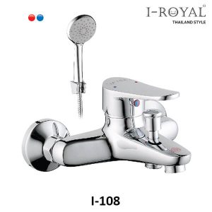 SEN TẮM CẦM TAY NÓNG LẠNH ĐỒNG THAU MẠ CROME I-ROYAL I-108