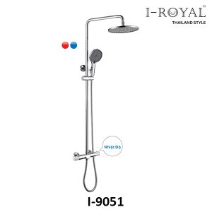 SEN TẮM ĐỨNG NÓNG LẠNH ĐỒNG THAU MẠ CROME I-ROYAL I-9051