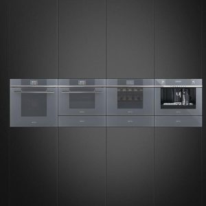 sf4104mcs 4 700x crop center - LÒ VI SÓNG KẾT HỢP NƯỚNG SMEG, THỦY PHÂN, NHỎ GỌN 45CM, LINEA, MẶT KÍNH BẠC SF4104MCS 536.64.612