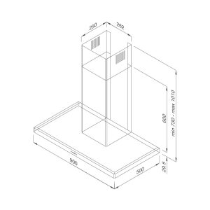 Máy hút mùi Malloca SLIM K1522