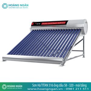 Thái dương năng Sơn Hà TITAN 316 ống dầu 58 - 320 - mái bằng