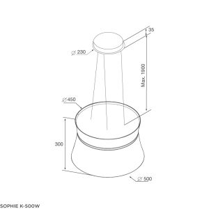 sophie k 500w 1 - Máy hút khói, khử mùi Malloca Mã SOPHIE K-500W