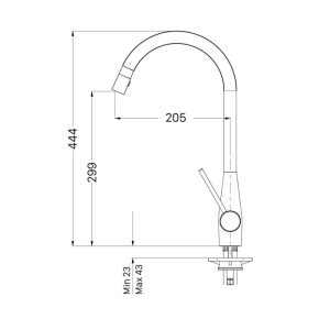 swan 600 1 1 - Vòi mạ Chrome DUDOFF Swan 600