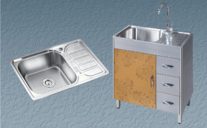 CHẬU INOX + TỦ INOX GORLDE T-927