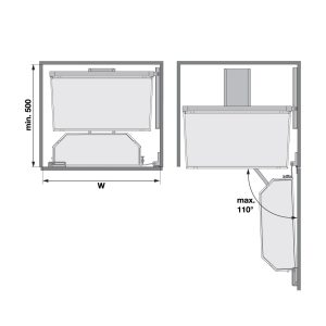 tandem pantry dim - BỘ KỆ ĐỰNG THỰC PHẨM TANDEM PANTRY, MÀU TRẮNG