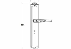 tay nam co dien hafele 901 3 - Tay nắm gạt đế dài cổ điển Hafele 901.98.097