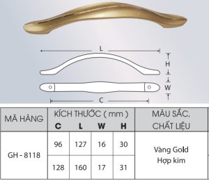 Tay nắm Grob GH8118-128