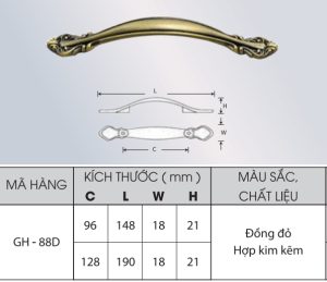 Tay nắm Grob GH88D-96