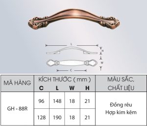 Tay nắm Grob GH88R-96