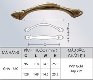 Tay nắm Grob GHA38C-128