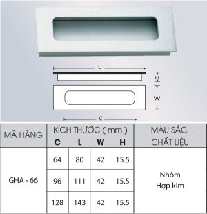 Tay nắm Grob GHA66-128