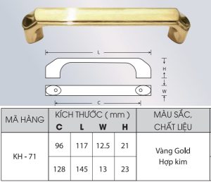 Tay nắm Grob KH71-128