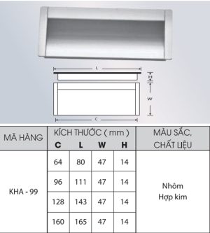 Tay nắm Grob KHA99-160