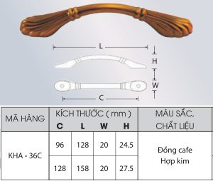 Tay nắm Grob KHA36C-128