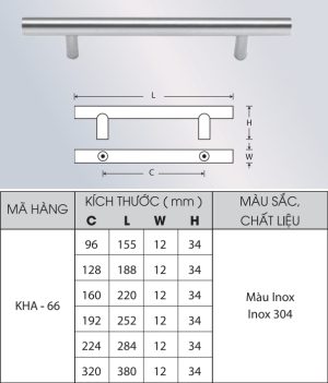 Tay nắm Grob KHA66-160