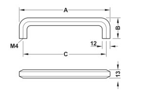 Tay nắm tủ Hafele 106.62.005